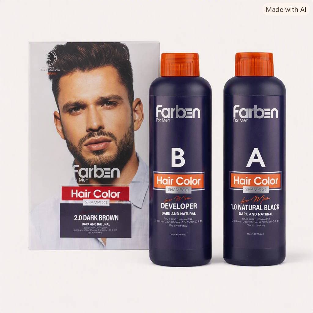 کیت شامپو رنگ مردانه فاربن - فاربن | Farben - شامپو  و رنگ مو
