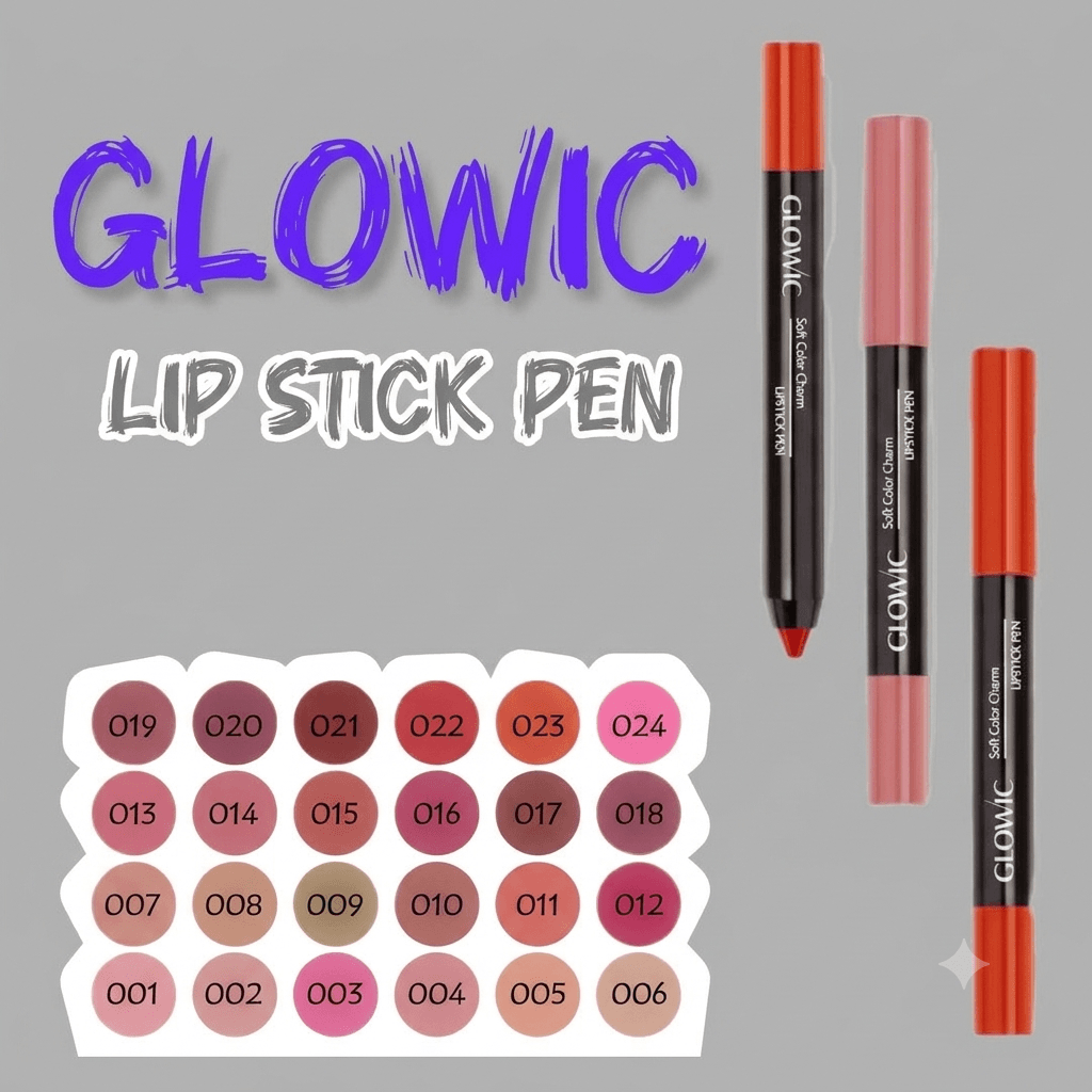 رژ لب مدادی گلوویک بدون سرب – ۲۴ رنگ - Glowic - رژ لب