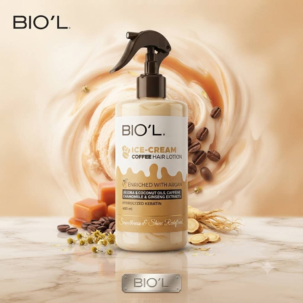 ماسک موی بعد از حمام (بستنی مو) بیول حاوی عصاره قهوه (Biol Coffee Hair Ice Cream) - بیول - ماسک مو