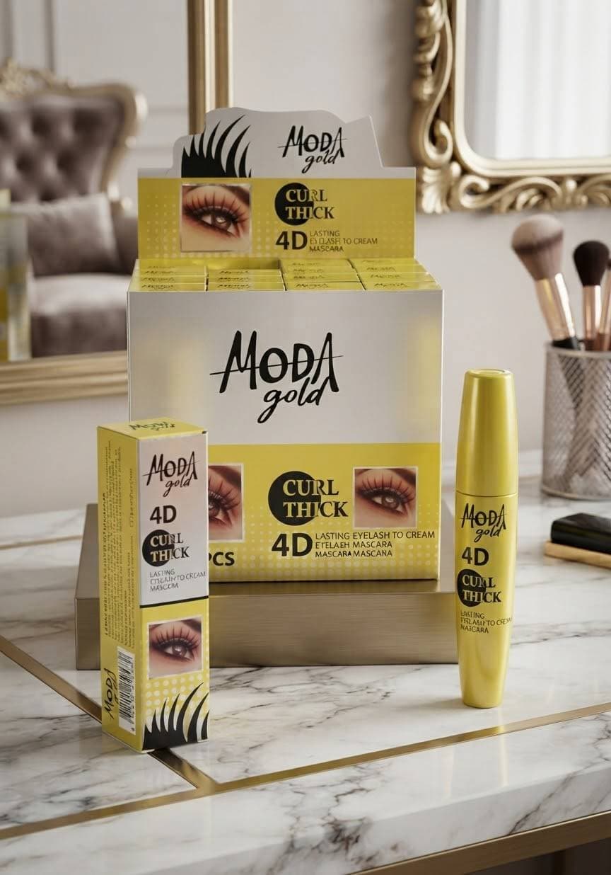 ریمل ۴ بعدی مودا گلد مدل کرل تیک | Moda Gold 4D Curl Thick Mascara - عکس 1 از 3