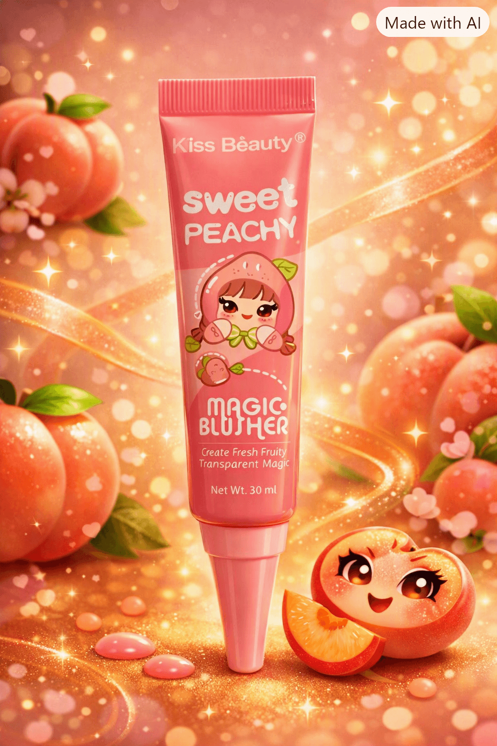 رژگونه جادویی هلو – Kiss Beauty Sweet Peachy Magic Blusher 30 ml - عکس 4